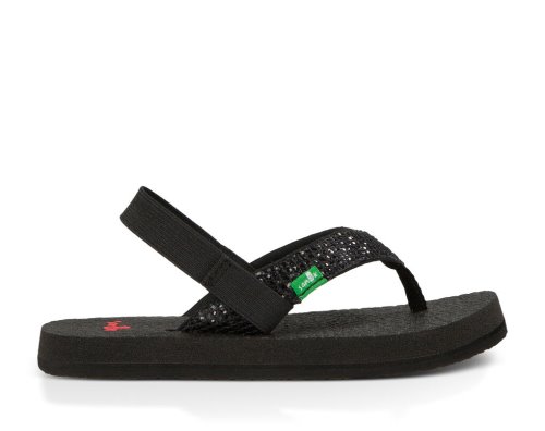 Sandale Sanuk Yoga Glitter Enfant - Noir QONPGF817